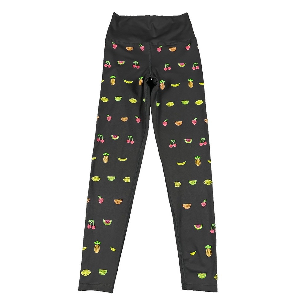 Beach Riot Sport Rare Fruita Studded Rhinestone leggings Size Medium Black